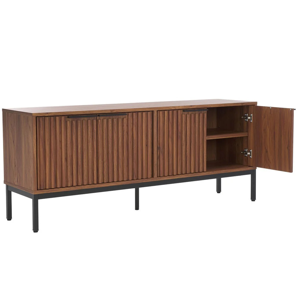 Lylia 4 Door Media Stand - Modern Storage TV Console for Living Room