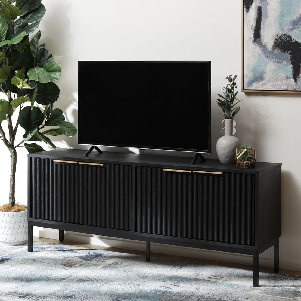 Lylia 4 Door Media Stand - Modern Storage TV Console for Living Room