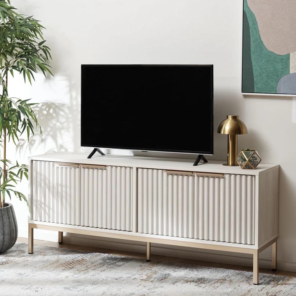 Lylia 4 Door Media Stand - Modern Storage TV Console for Living Room
