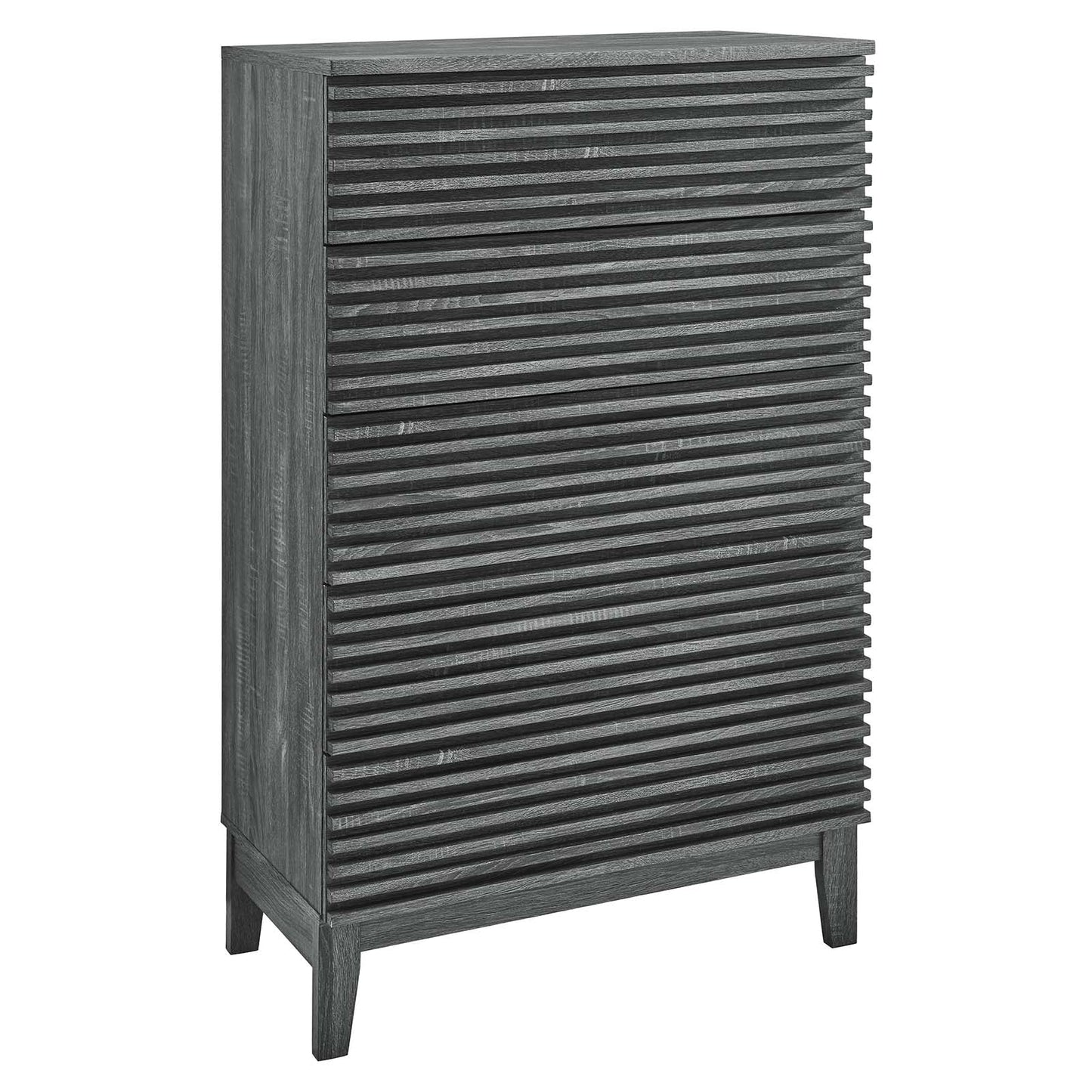 Render Mid-Century 5-Drawer Dresser Chest for Elegant Bedroom Storage and Organization Solutions DISC