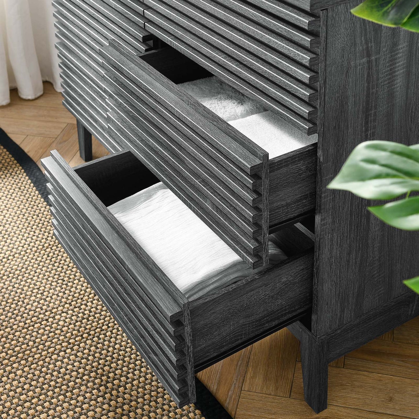 Render Charcoal 6-Drawer Dresser for Modern Storage and Style