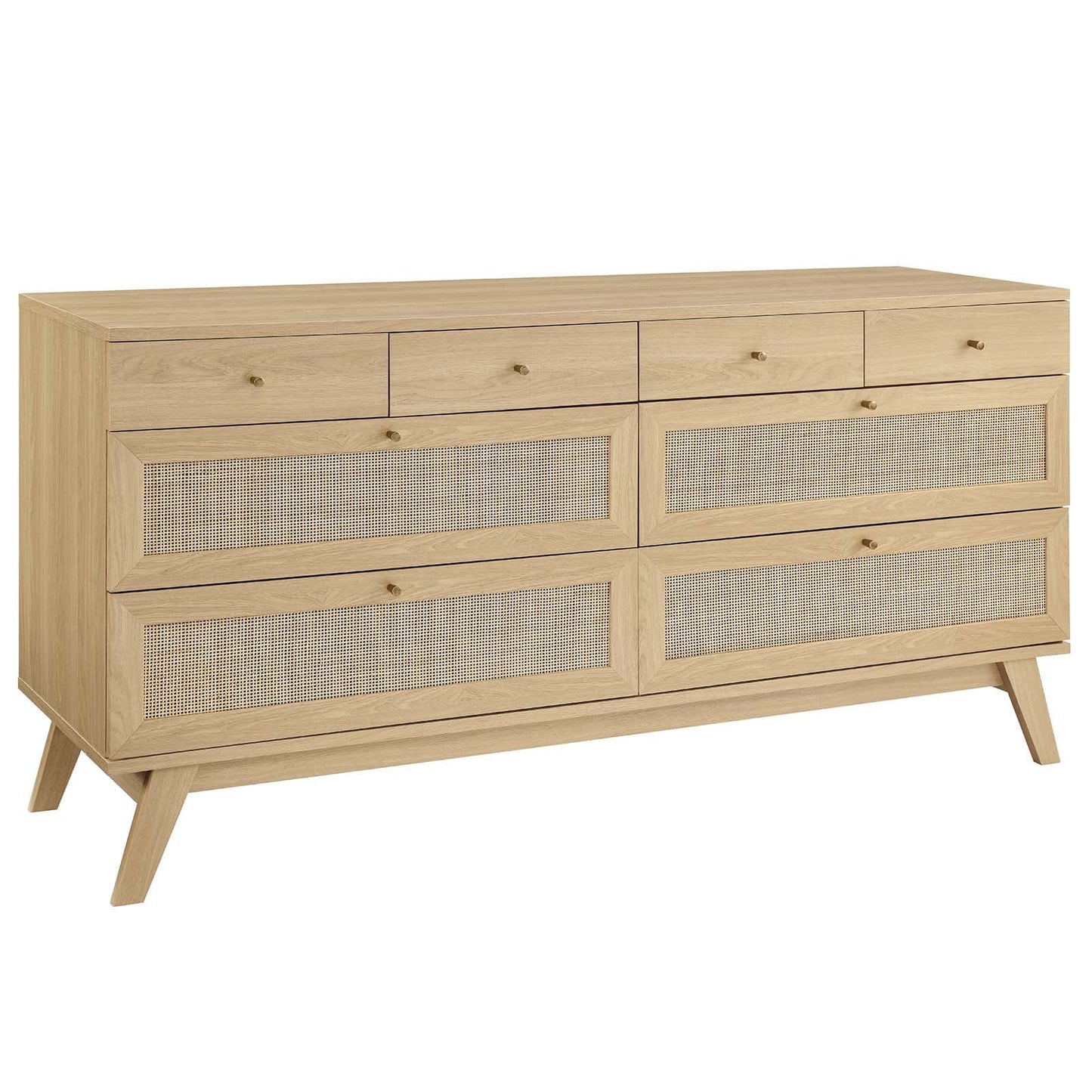 Soma Oak and Walnut 8-Drawer Buffet for Stylish Storage and Dining Room Elegance