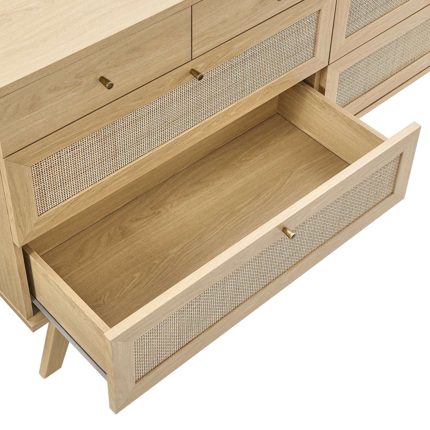 Soma Oak and Walnut 8-Drawer Buffet for Stylish Storage and Dining Room Elegance