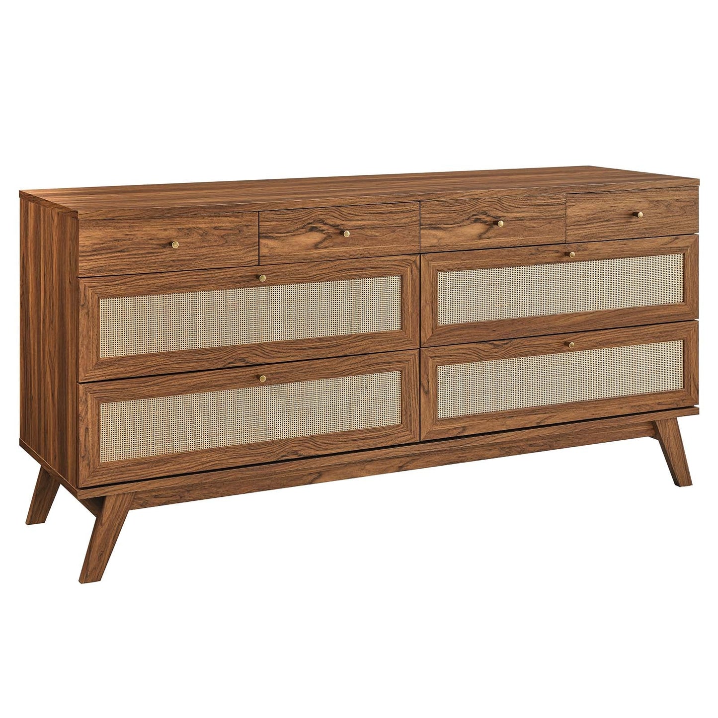 Soma Oak and Walnut 8-Drawer Buffet for Stylish Storage and Dining Room Elegance