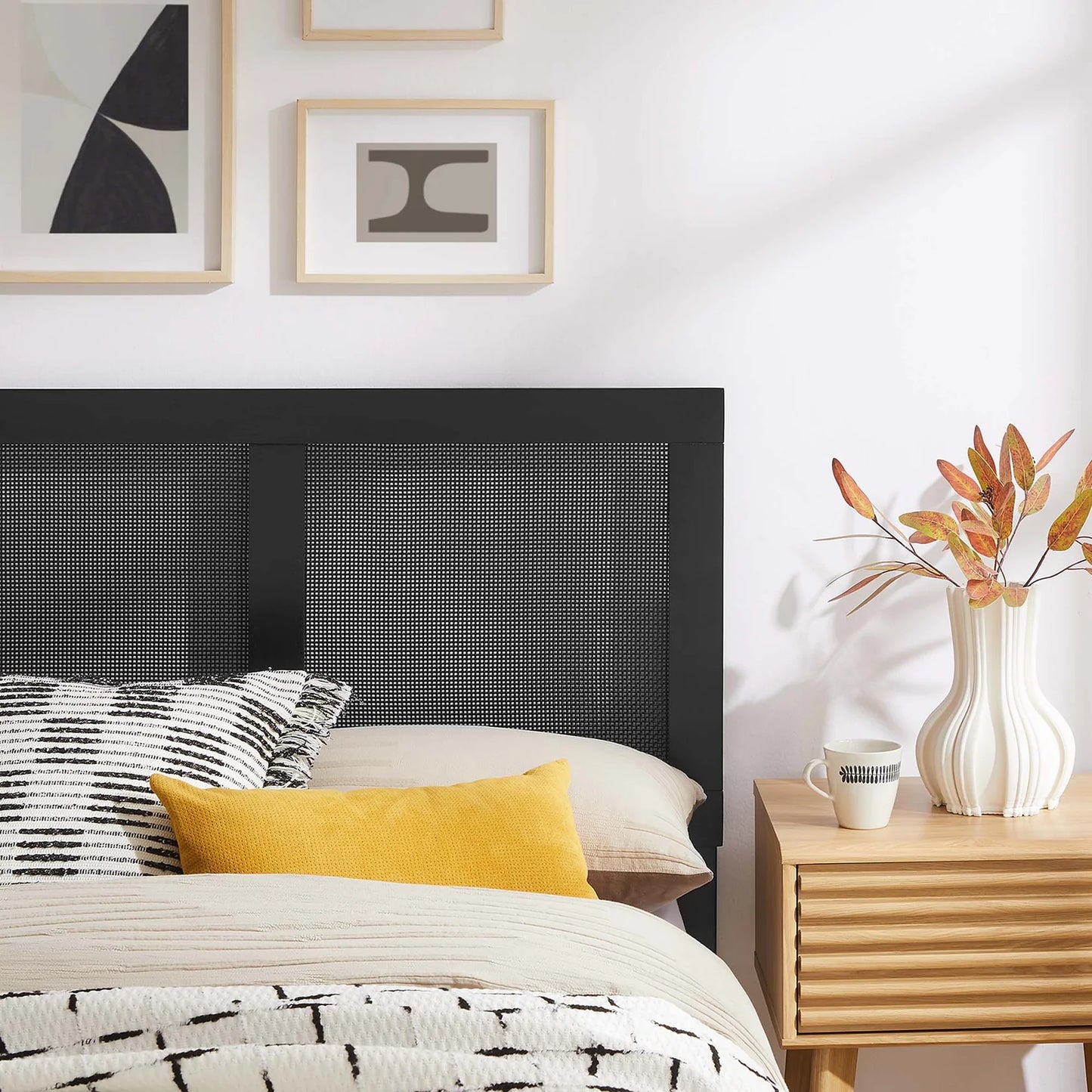 Sirocco Elegant Rattan & Wood Twin Bed – Stylish and Durable Bedroom Furniture with a Modern Touch