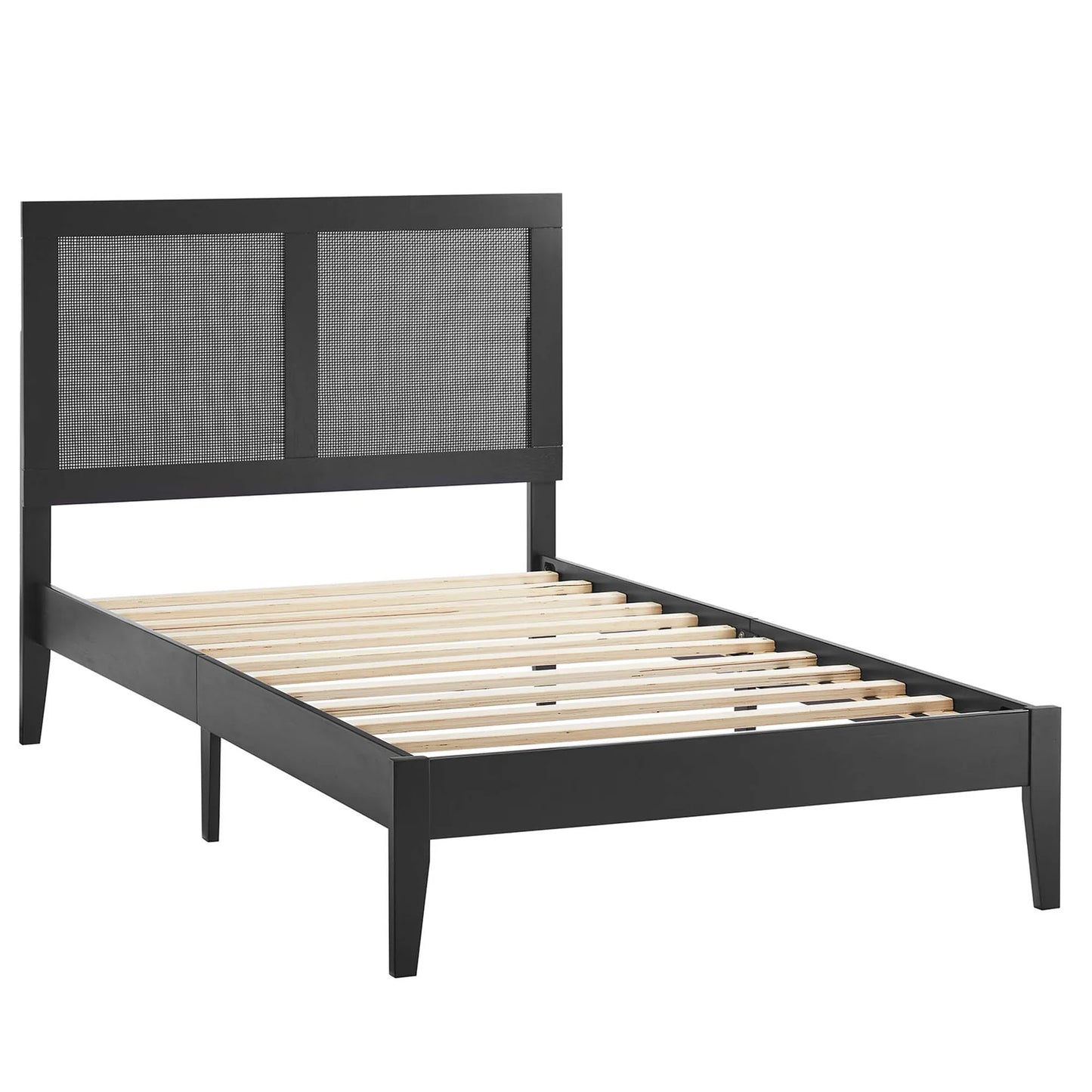 Sirocco Elegant Rattan & Wood Twin Bed – Stylish and Durable Bedroom Furniture with a Modern Touch