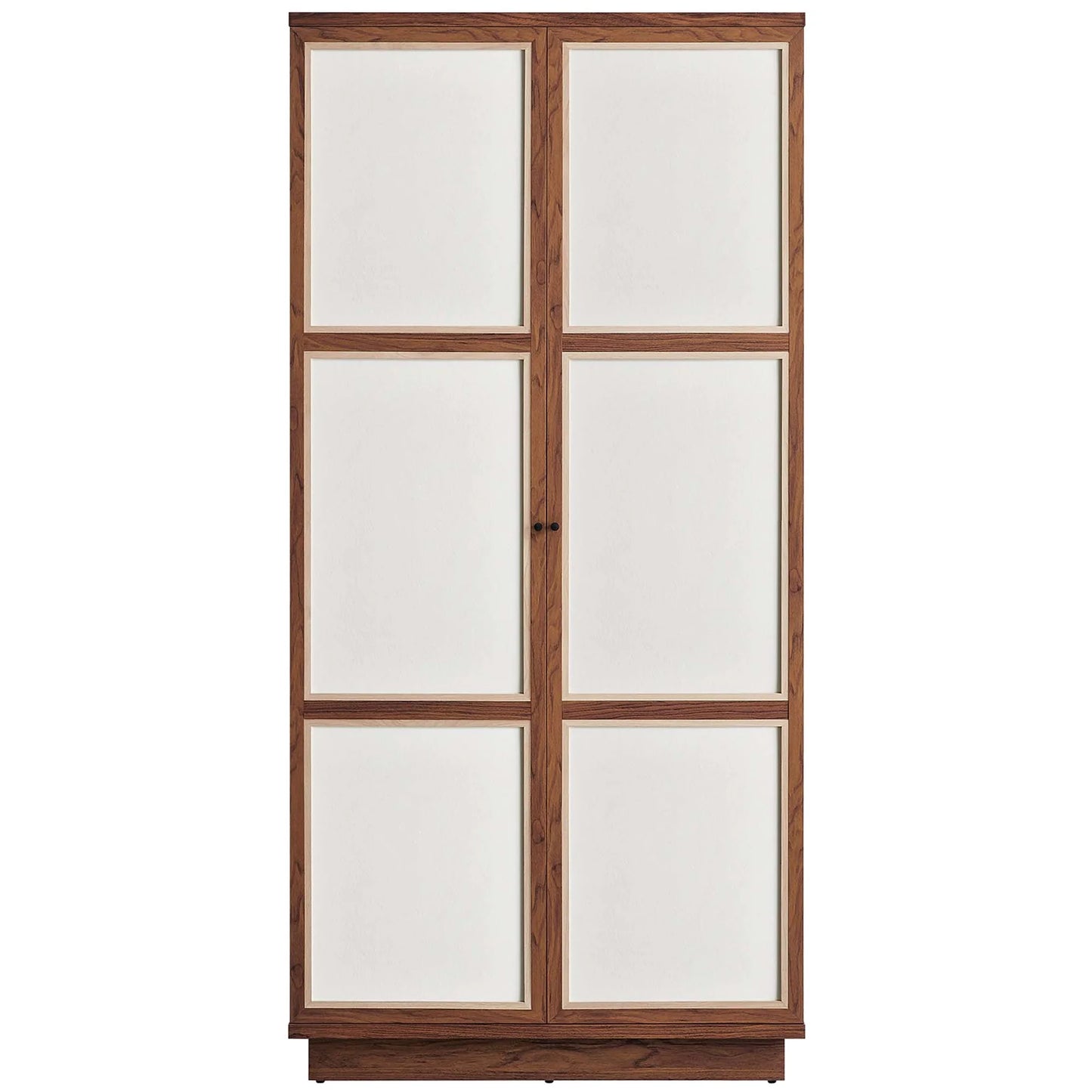 Capri 70" Tall Wood Grain Storage Cabinet in Walnut – Stylish and Spacious Storage Solution for Modern Interiors