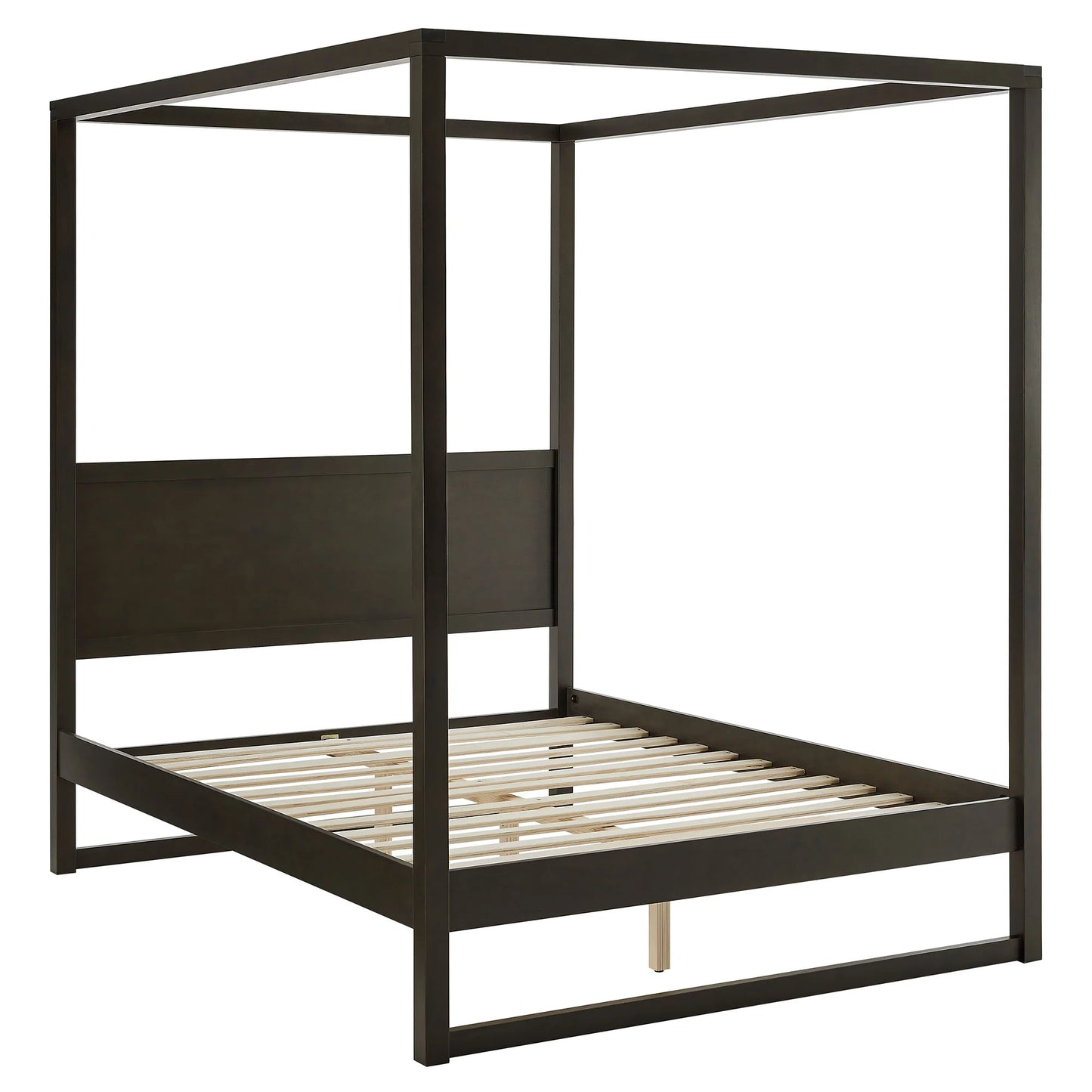 Alva Wood Canopy Platform Bed – Modern Rustic Frame with Clean Lines and Sturdy Support