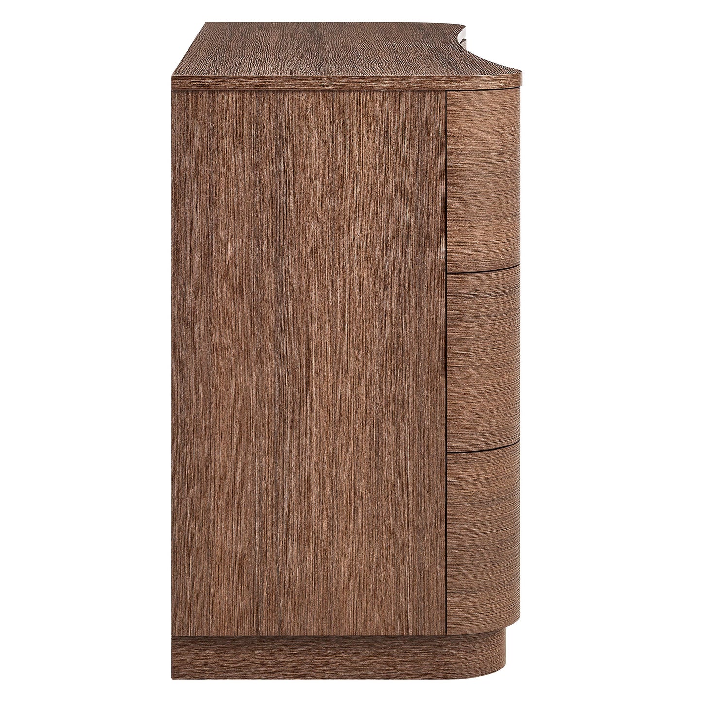 Mirae 6-Drawer Curved Dresser – Modern Wide Chest for Stylish Bedroom Storage