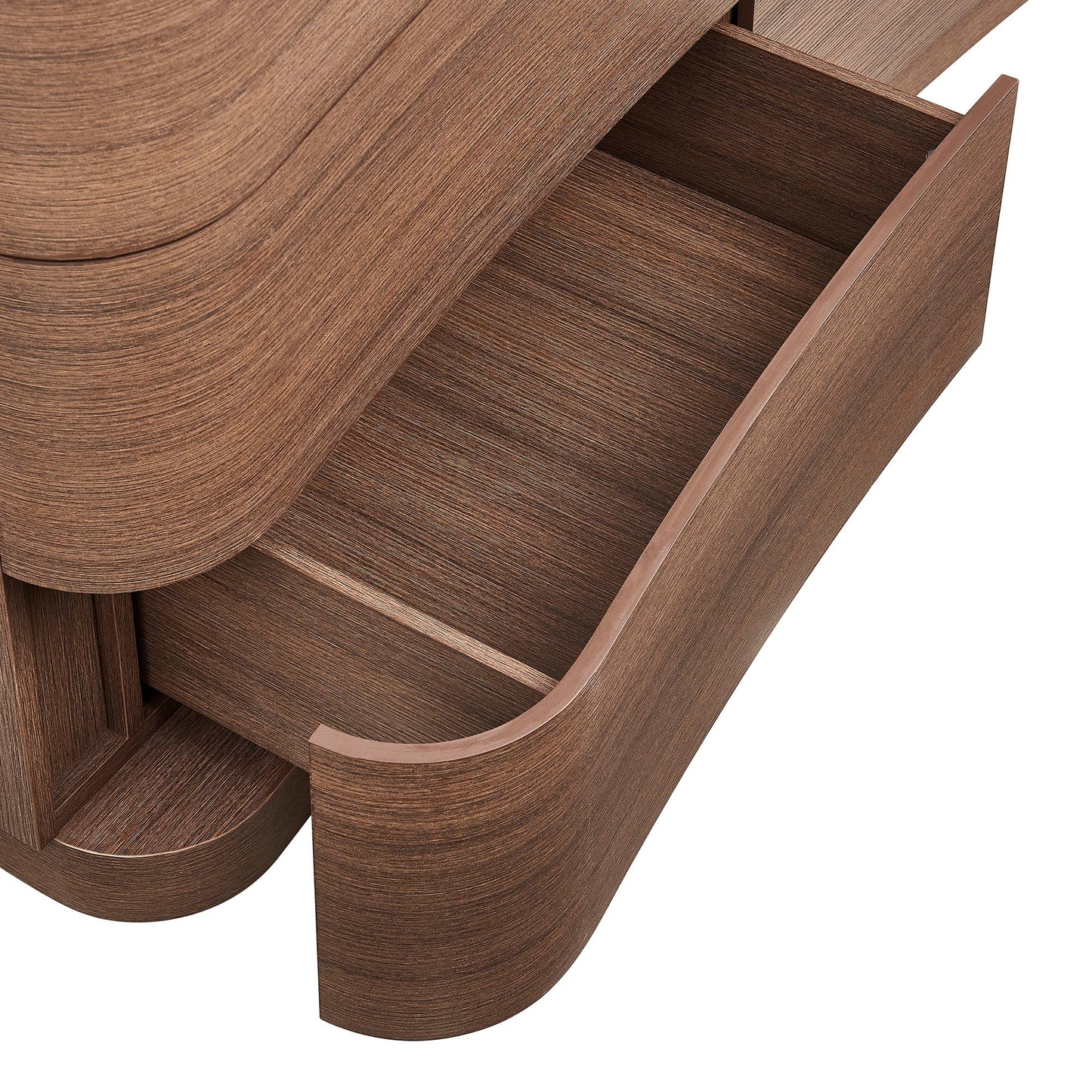 Mirae 6-Drawer Curved Dresser – Modern Wide Chest for Stylish Bedroom Storage