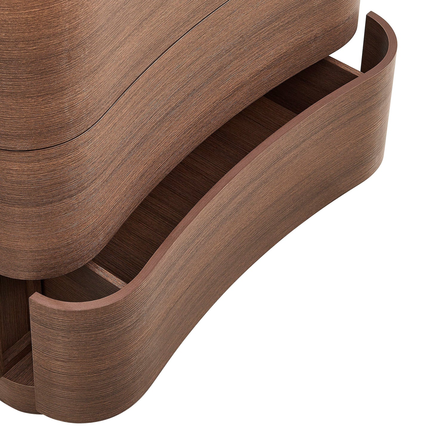 Mirae 5-Drawer Curved Dresser – Modern Chest of Drawers with Sleek Storage