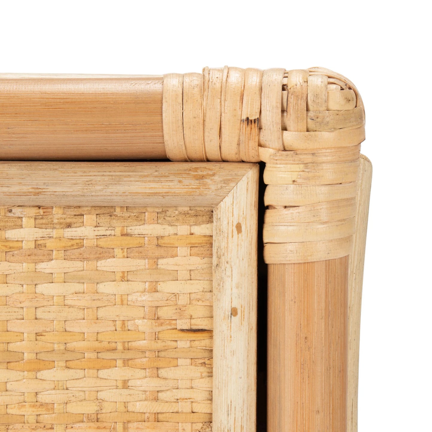 Roya Coastal Inspired Nightstand with Rattan Drawer - Stylish Bedroom Storage with Natural Charm