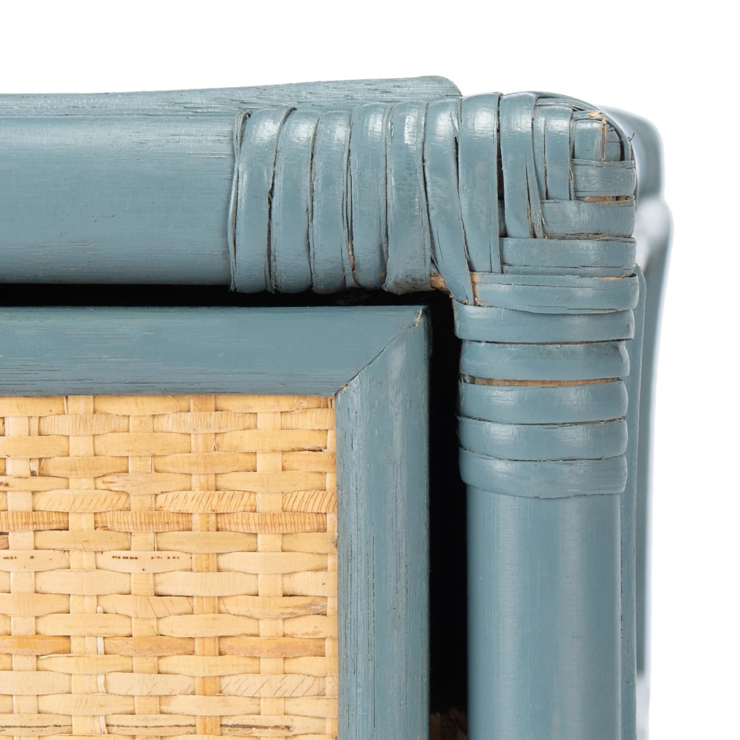 Roya Coastal Inspired Nightstand with Rattan Drawer - Stylish Bedroom Storage with Natural Charm