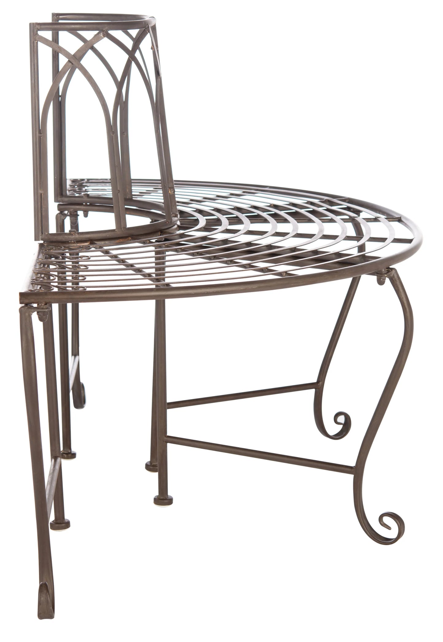 Abia Wrought Iron 50-Inch Outdoor Tree Bench - Durable and Elegant Outdoor Seating Solution