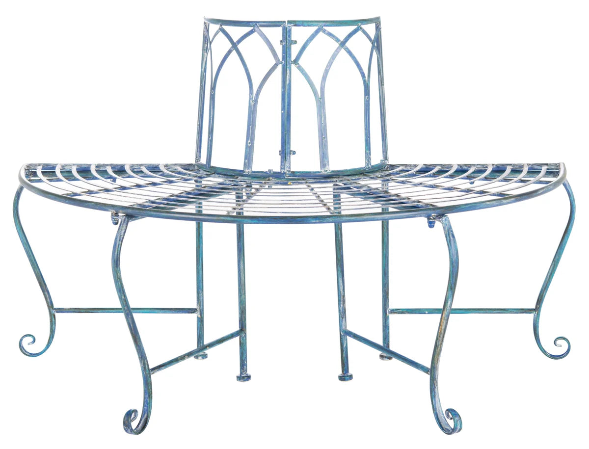 Abia Wrought Iron 50-Inch Outdoor Tree Bench - Durable and Elegant Outdoor Seating Solution