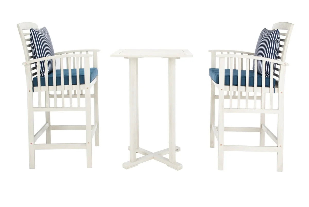 Pate 3-Piece Bar Height Bistro Set - Stylish and Compact Seating for Outdoor Dining and Relaxation