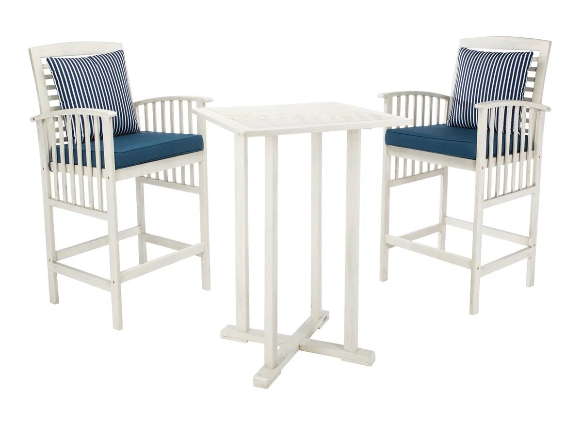 Pate 3-Piece Bar Height Bistro Set - Stylish and Compact Seating for Outdoor Dining and Relaxation