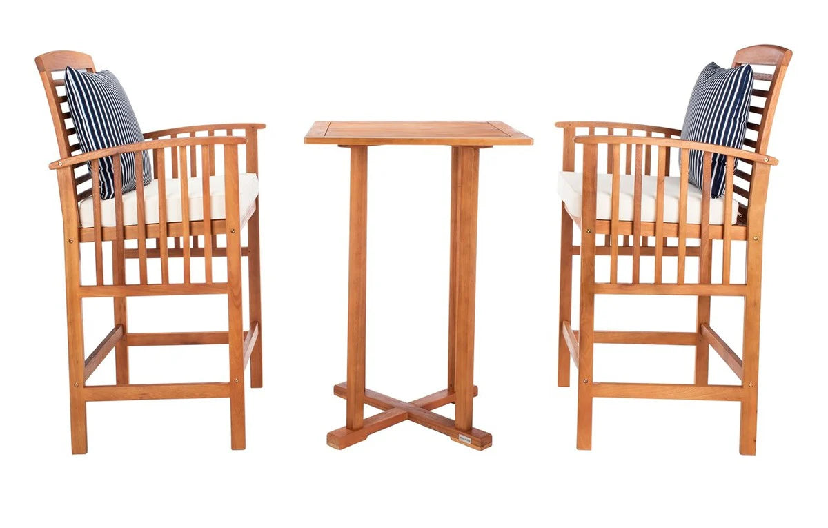 Pate 3-Piece Bar Height Bistro Set - Stylish and Compact Seating for Outdoor Dining and Relaxation