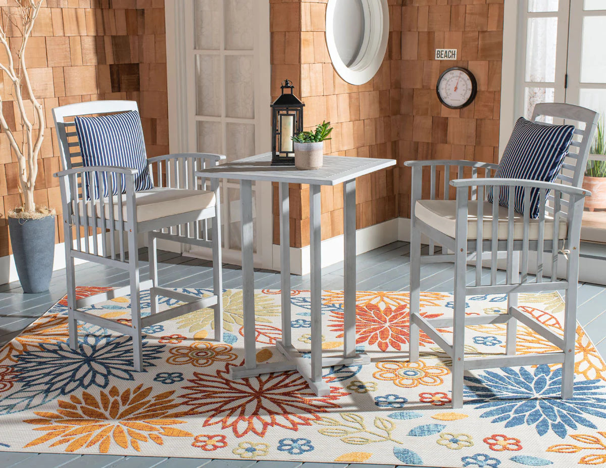 Pate 3-Piece Bar Height Bistro Set - Stylish and Compact Seating for Outdoor Dining and Relaxation