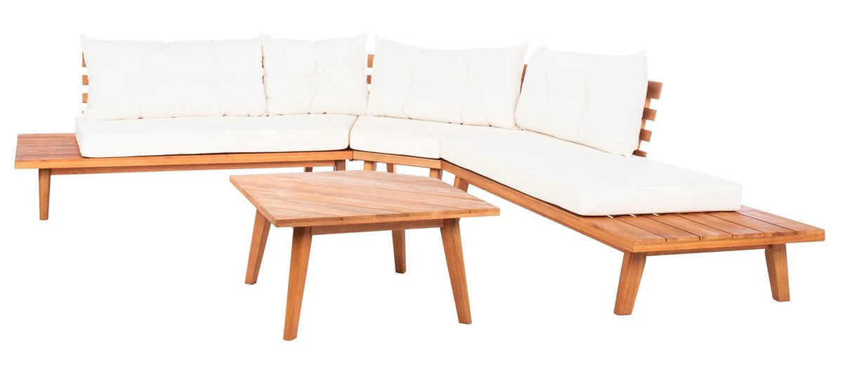 Lansen 4-Piece Corner Outdoor Living Set - Comfortable and Stylish Seating for Cozy Outdoor Spaces