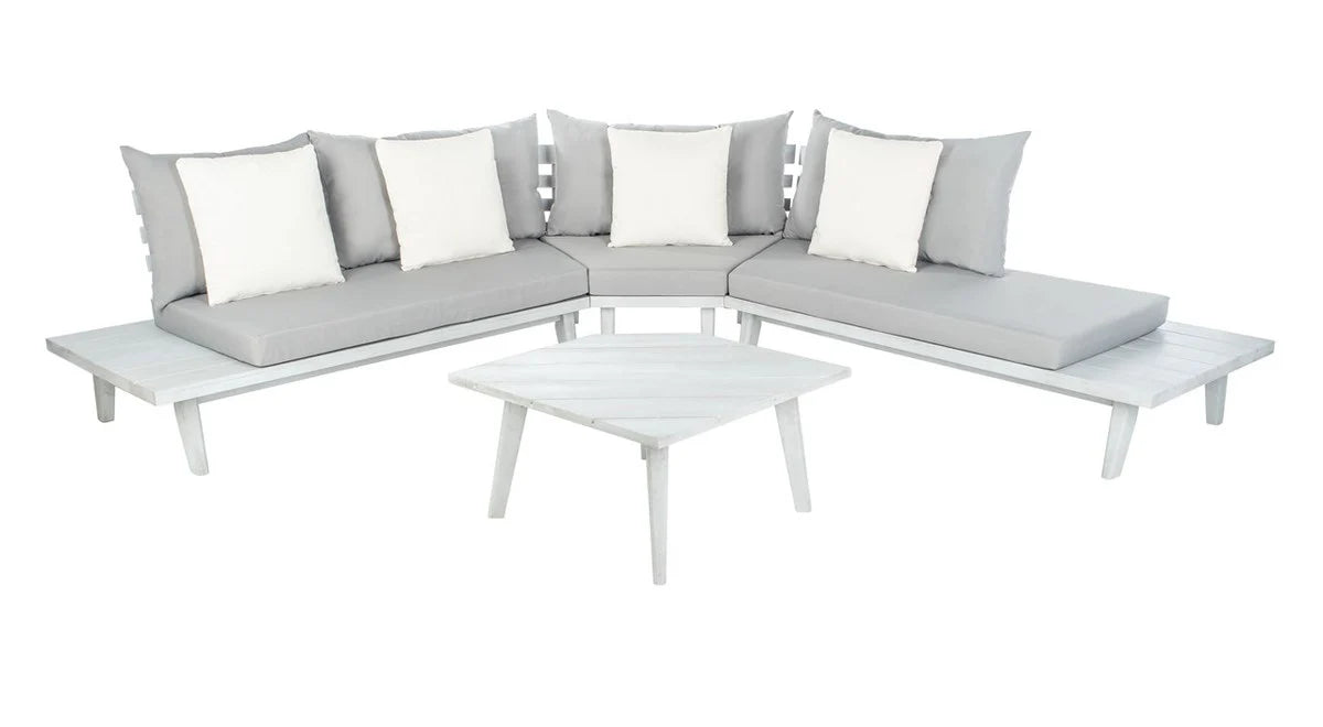 Lansen 4-Piece Corner Outdoor Living Set - Comfortable and Stylish Seating for Cozy Outdoor Spaces