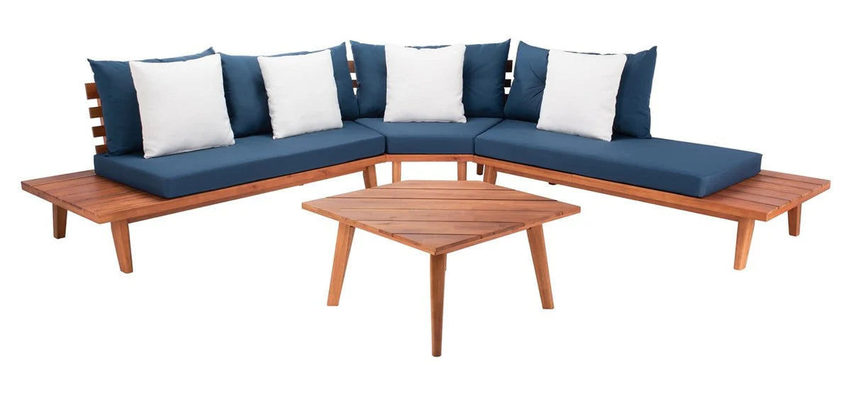 Lansen 4-Piece Corner Outdoor Living Set - Comfortable and Stylish Seating for Cozy Outdoor Spaces
