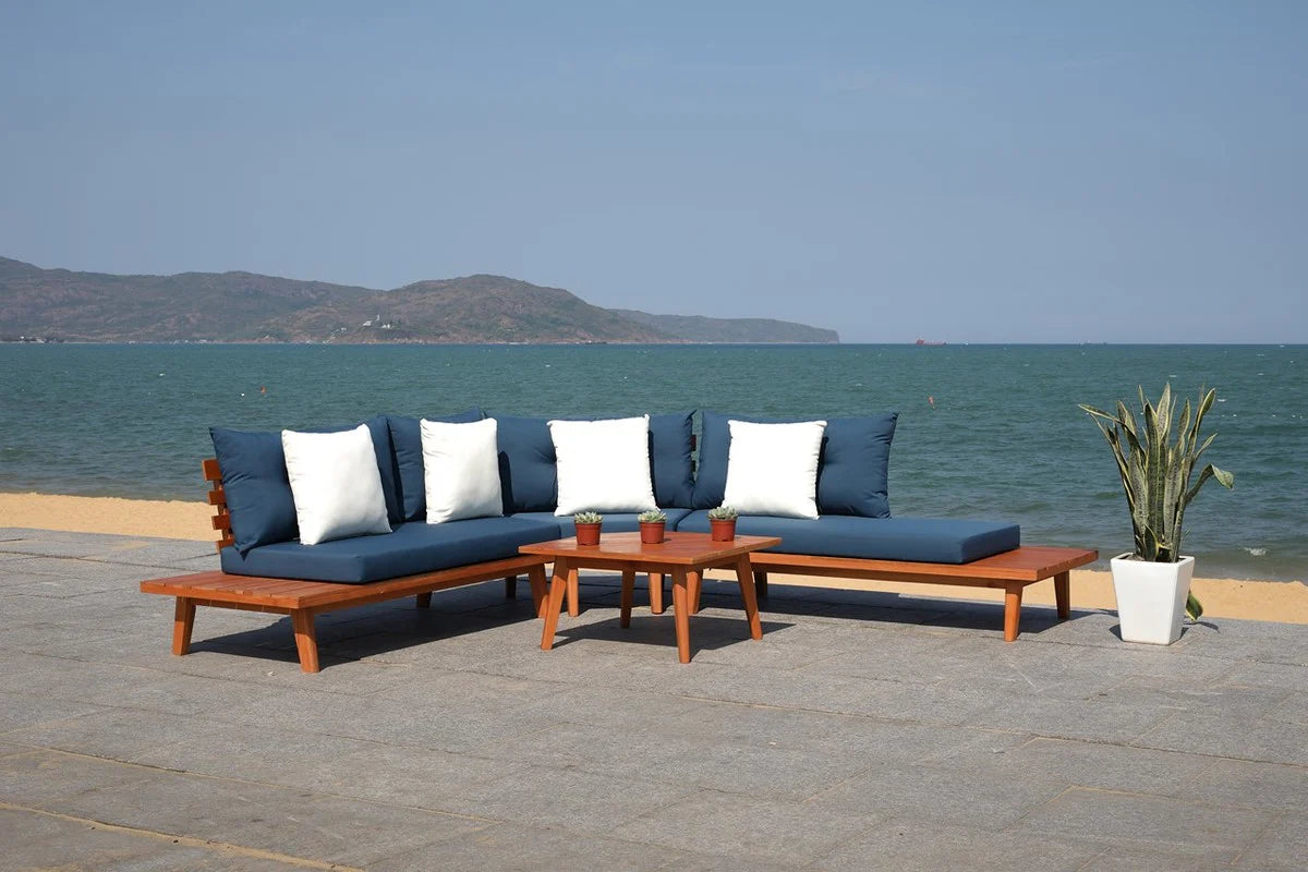 Lansen 4-Piece Corner Outdoor Living Set - Comfortable and Stylish Seating for Cozy Outdoor Spaces