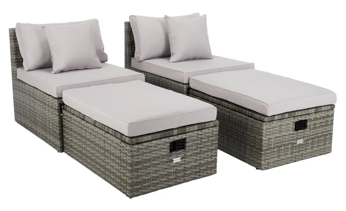 Pramla Outdoor Set with Ottoman - Comfortable and Stylish Seating for Relaxed Outdoor Spaces