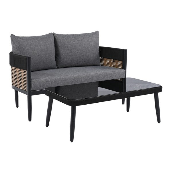 Harrison Outdoor Bench and Table Set – Elegant & Weather-Resistant Patio Seating Solution