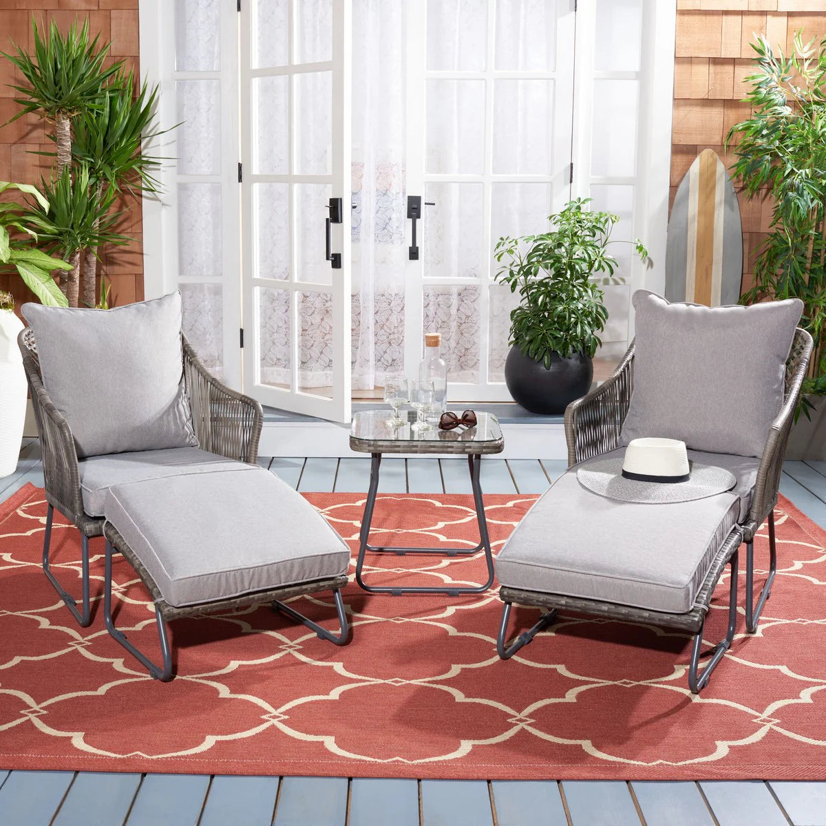 Narda 5-Piece Lounger Set - Comfortable and Stylish Seating for Relaxing Outdoor Spaces