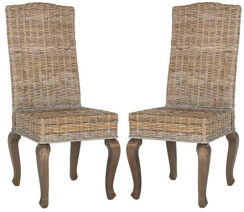 Milos Dining Chair - Handwoven Wicker Charm at 18" Height