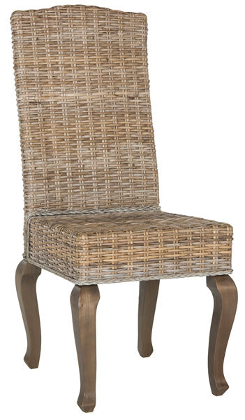 Milos Dining Chair - Handwoven Wicker Charm at 18" Height