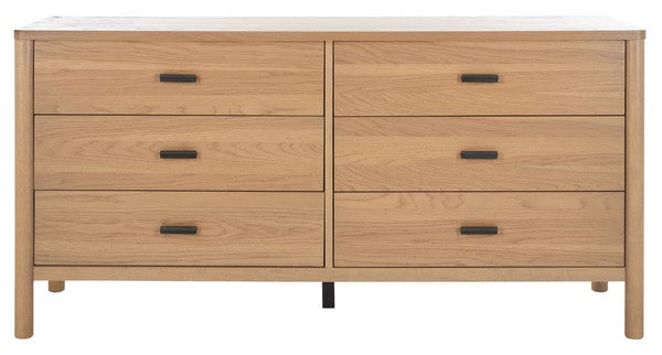 Jaylessa Wood Dresser – Elegant 6-Drawer Wooden Storage for Bedroom