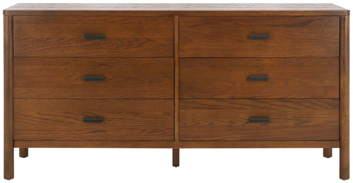 Jaylessa Wood Dresser – Elegant 6-Drawer Wooden Storage for Bedroom