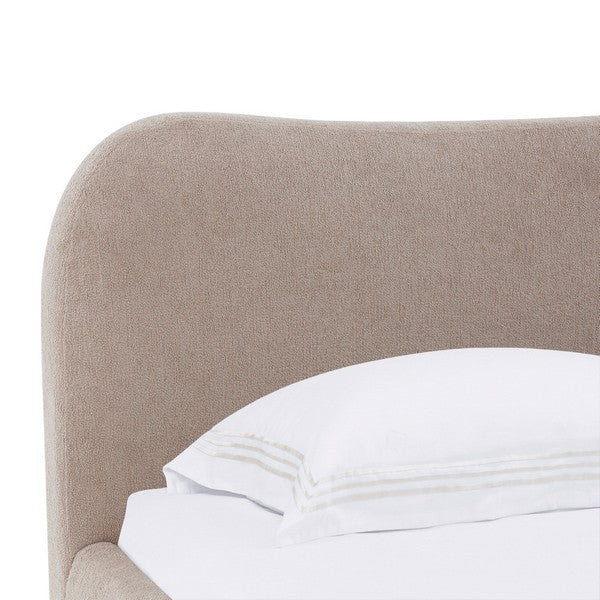 Beccarose Bouclé Bed – Luxurious Upholstered Bed with Soft Bouclé Fabric for a Cozy Bedroom