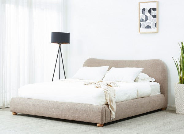 Beccarose Bouclé Bed – Luxurious Upholstered Bed with Soft Bouclé Fabric for a Cozy Bedroom