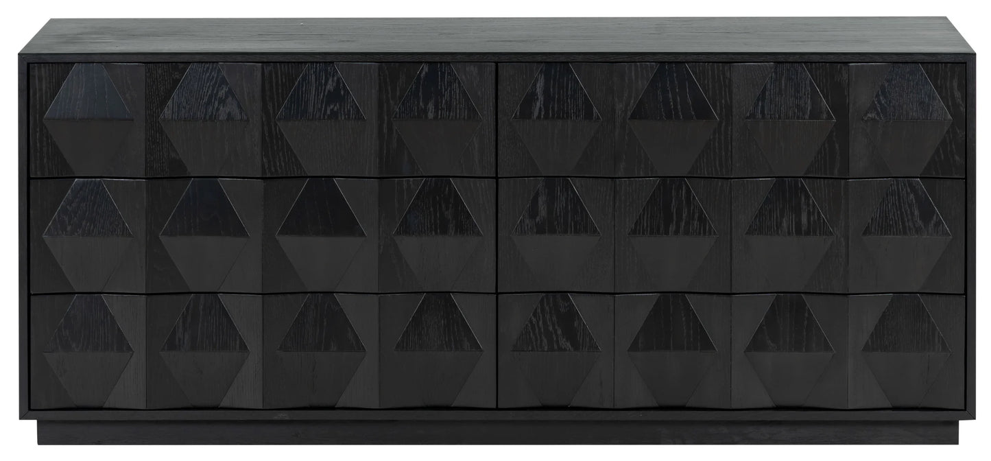 Riabelle Wood 6-Drawer Dresser - Stylish and Spacious Storage Solution for Modern Bedrooms
