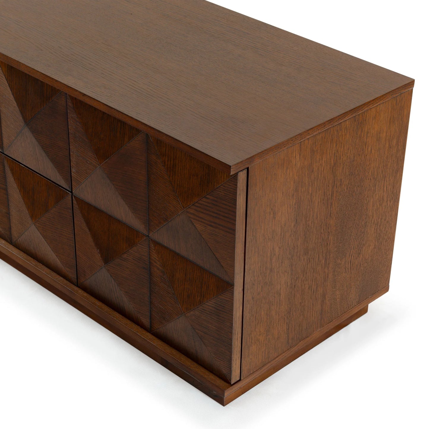 Patty 4-Door Wood Media Stand - Stylish and Functional Storage Solution for Your Entertainment Space
