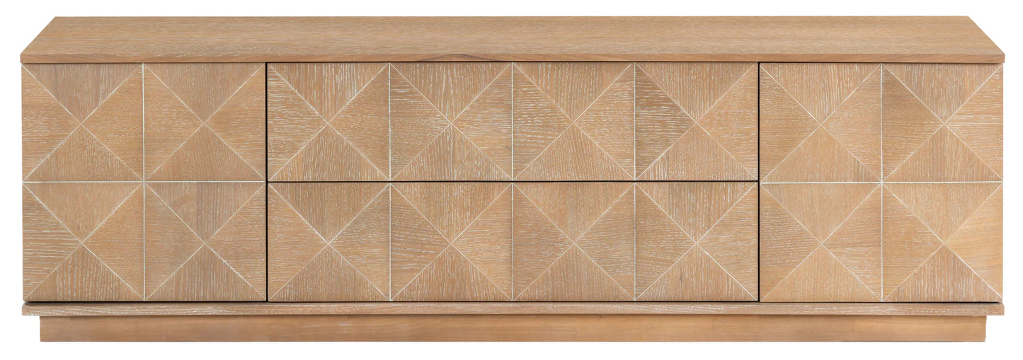 Patty 4-Door Wood Media Stand - Stylish and Functional Storage Solution for Your Entertainment Space