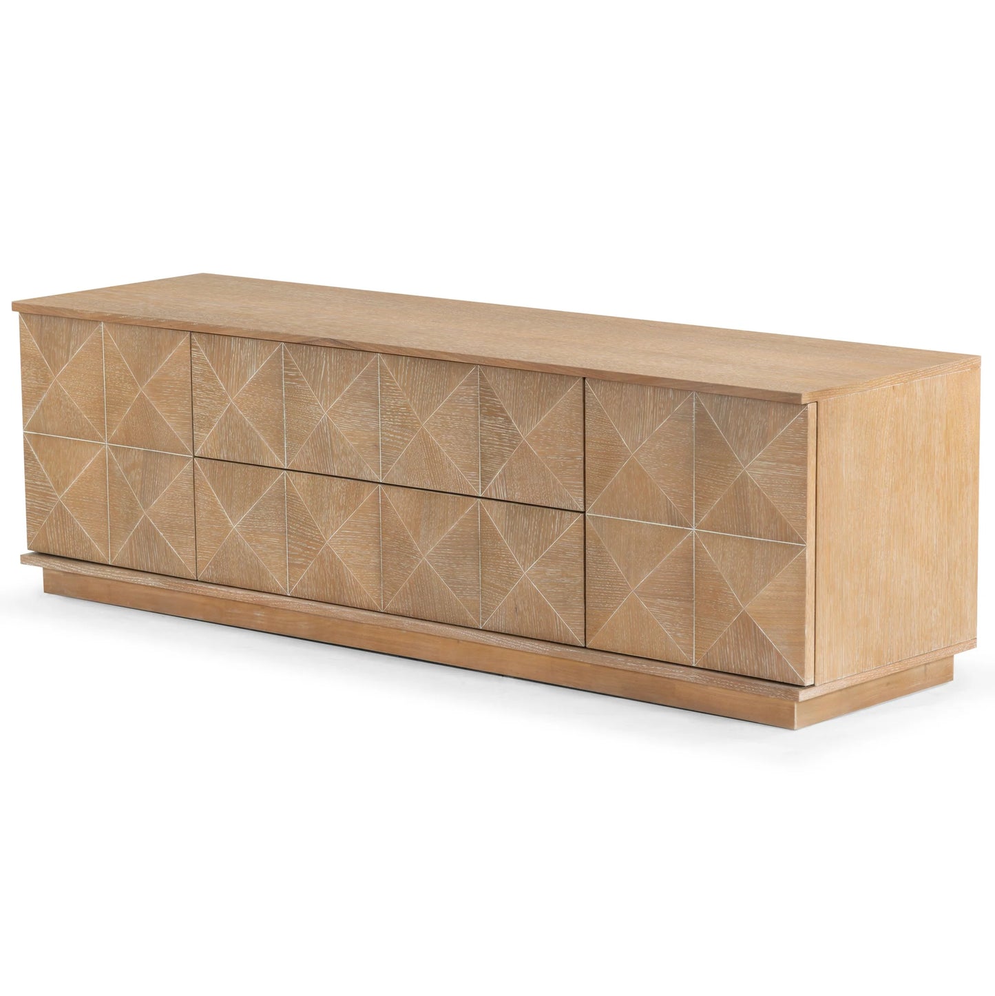 Patty 4-Door Wood Media Stand - Stylish and Functional Storage Solution for Your Entertainment Space