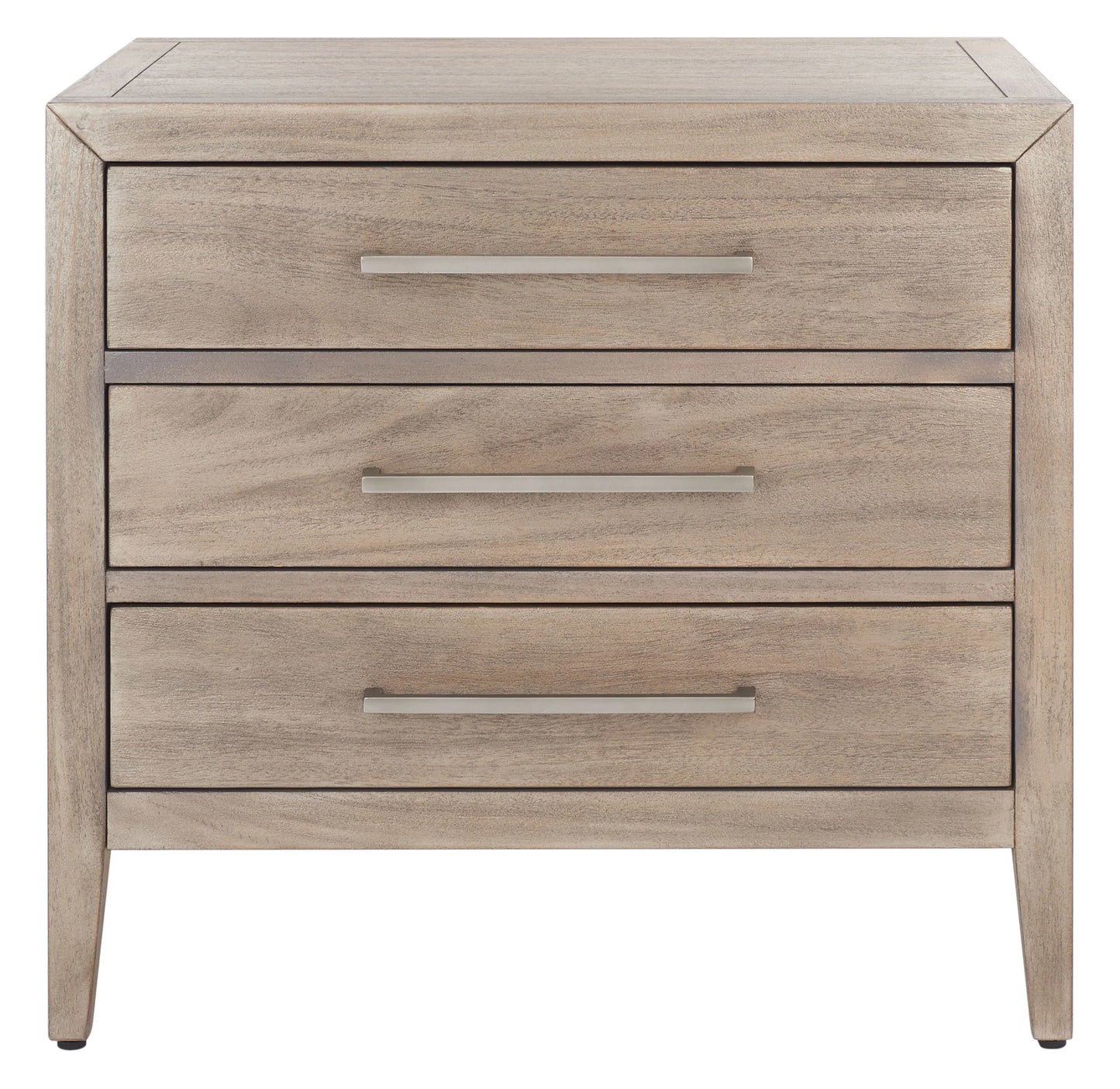 Ariella 3-Drawer Wood Nightstand – Stylish Wooden Bedside Table with Ample Storage