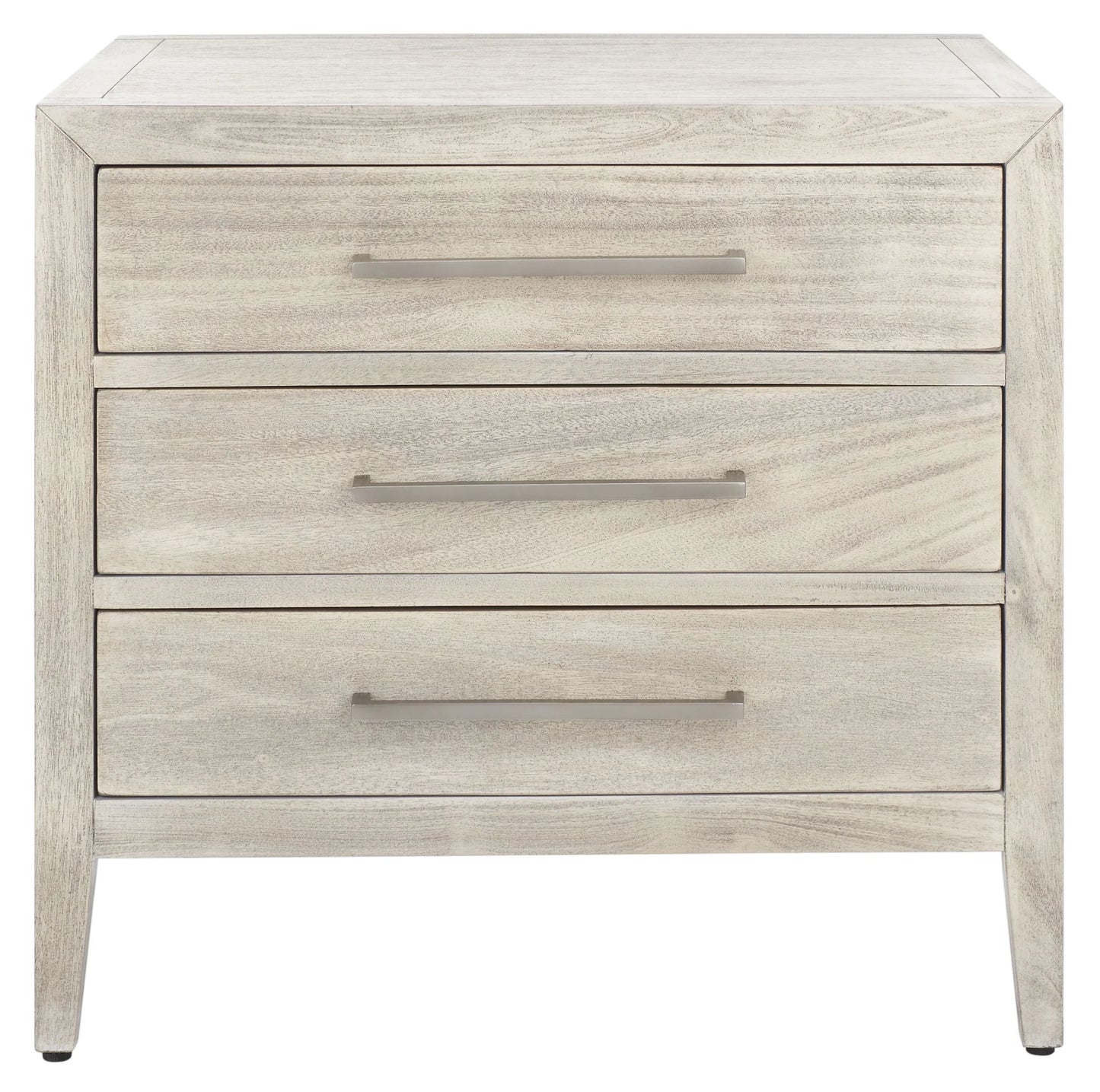 Ariella 3-Drawer Wood Nightstand – Stylish Wooden Bedside Table with Ample Storage