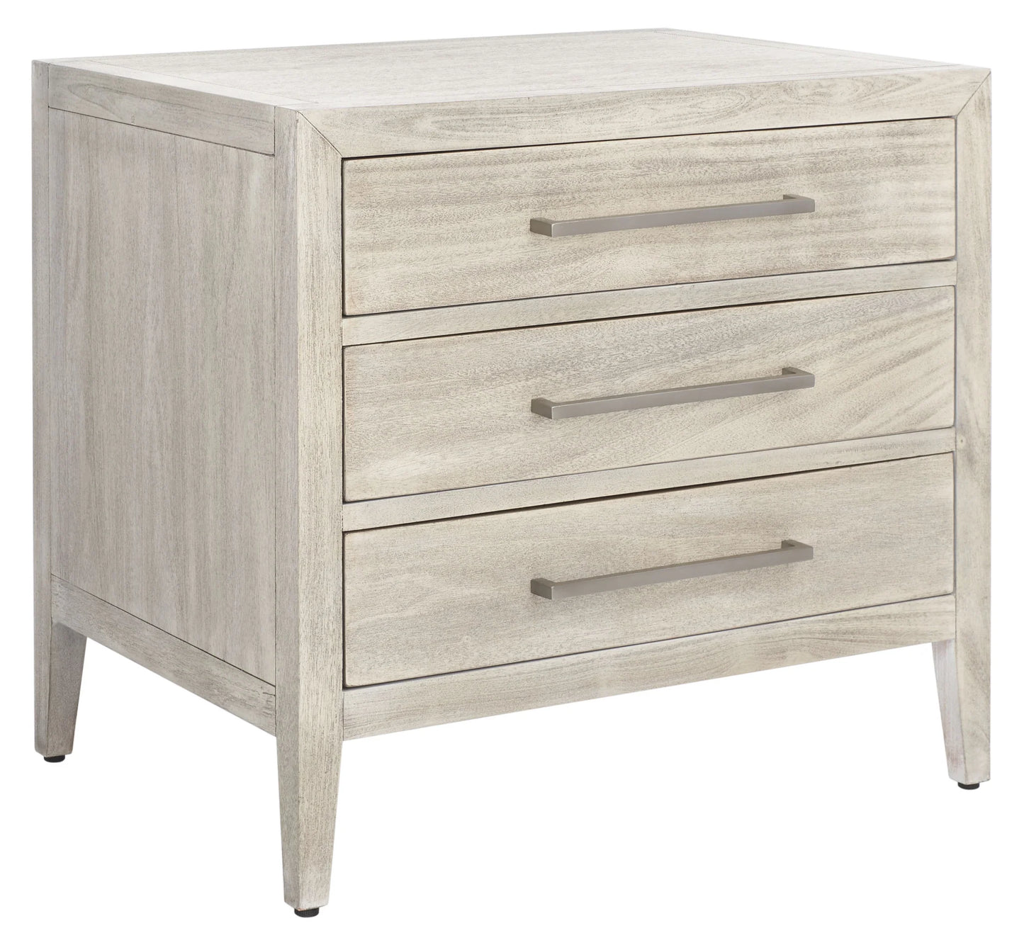 Ariella 3-Drawer Wood Nightstand – Stylish Wooden Bedside Table with Ample Storage