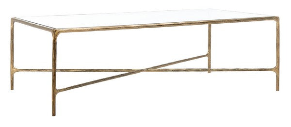 Jessa Rectangle Metal Coffee Table – Modern & Durable Living Room Table