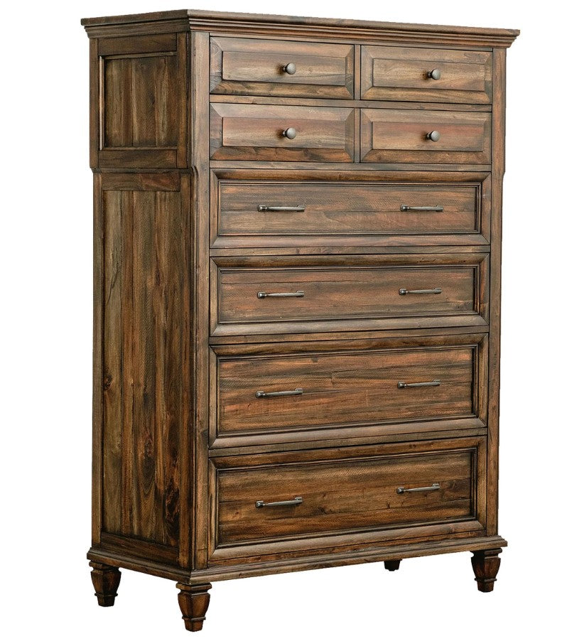Avenue 8-Drawer Rectangular Chest β Brown Finish for Modern Elegance and Spacious Bedroom Storage