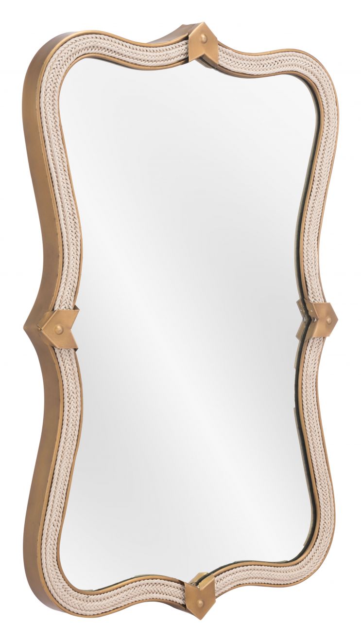 Hillegass Mirror Brass - Elegant Wall Mirror with a Polished Brass Frame for a Touch of Luxury and Sophistication