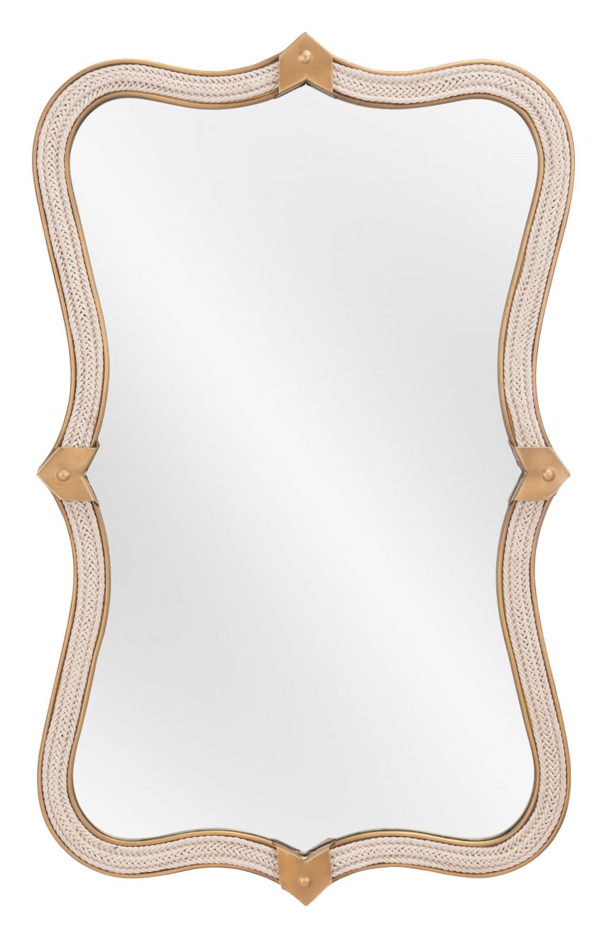 Hillegass Mirror Brass - Elegant Wall Mirror with a Polished Brass Frame for a Touch of Luxury and Sophistication