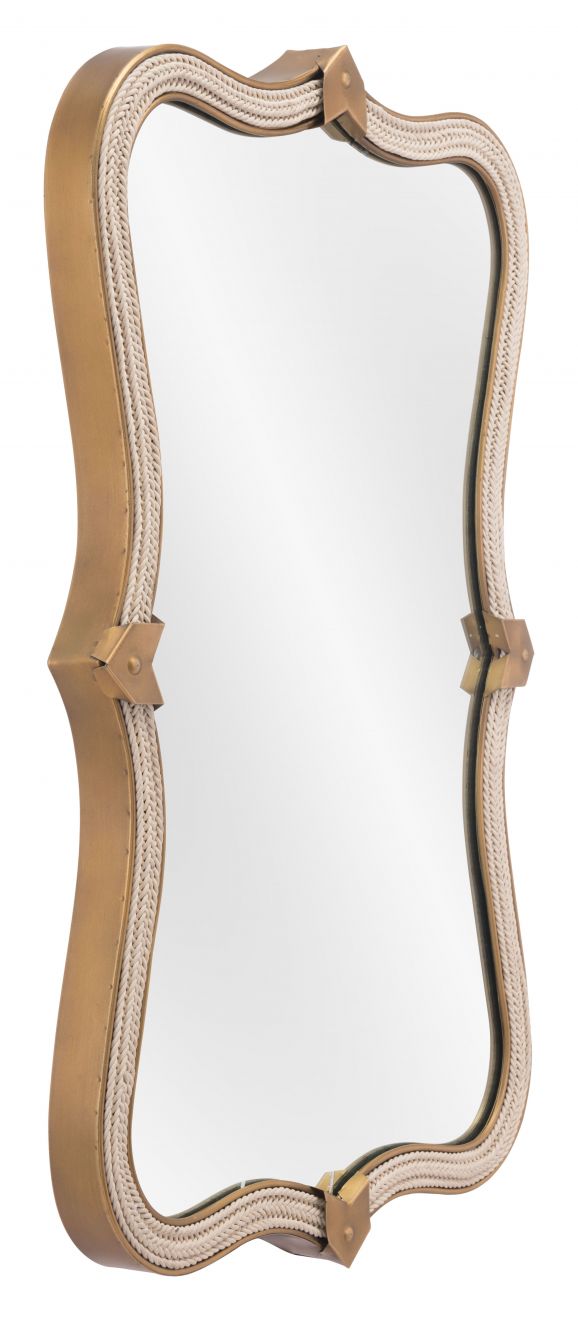 Hillegass Mirror Brass - Elegant Wall Mirror with a Polished Brass Frame for a Touch of Luxury and Sophistication