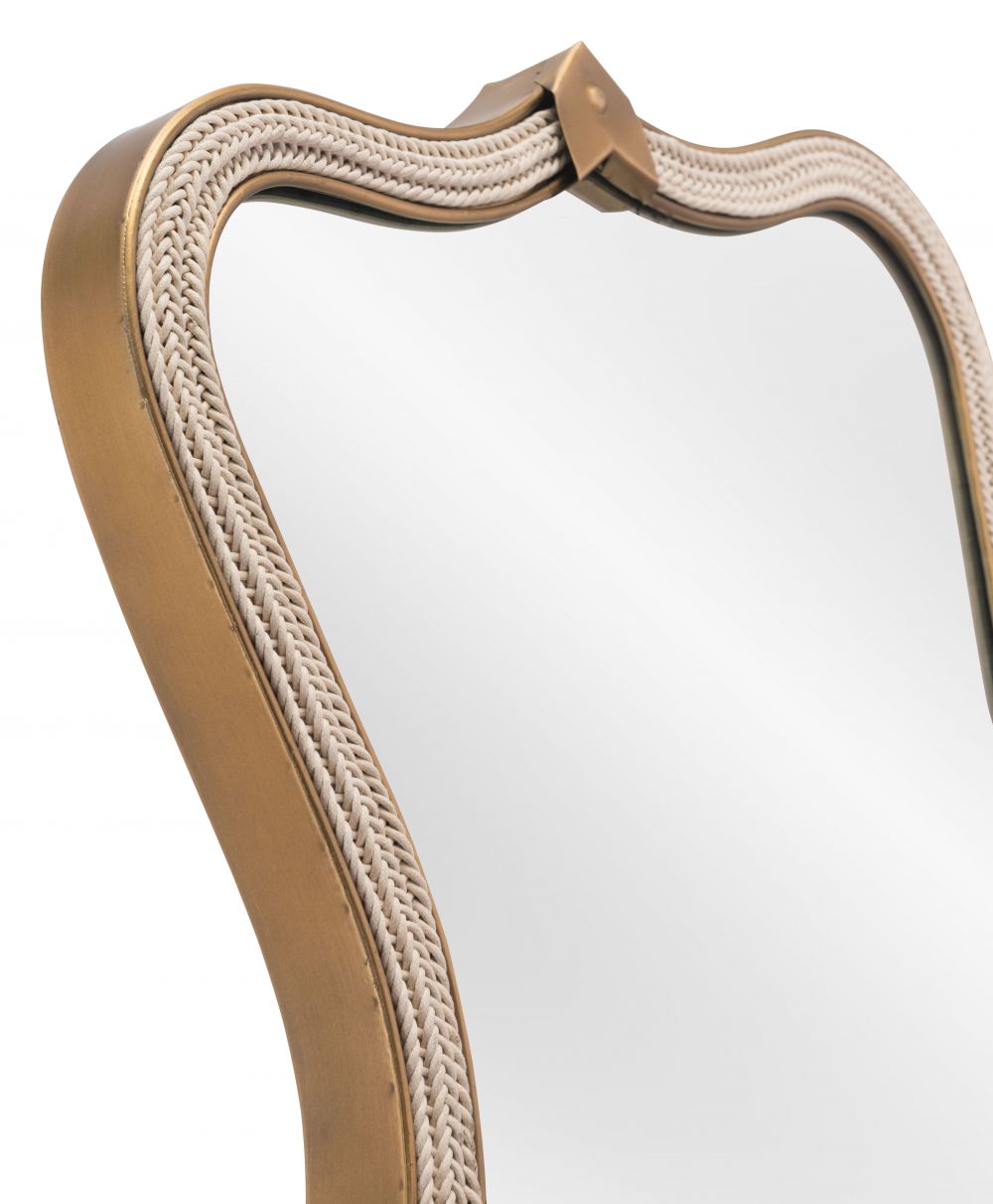 Hillegass Mirror Brass - Elegant Wall Mirror with a Polished Brass Frame for a Touch of Luxury and Sophistication