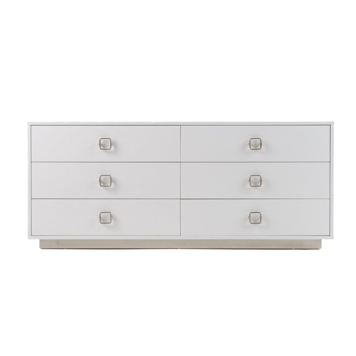 Victoria White Crocodile Six-Drawer Dresser